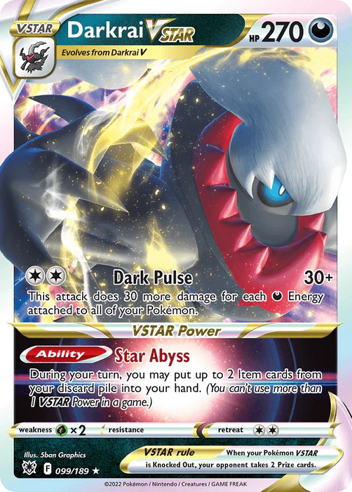 Darkrai VSTAR (099/189) (Jumbo Card) [Sword & Shield: Astral Radiance] - for just $0.95! 