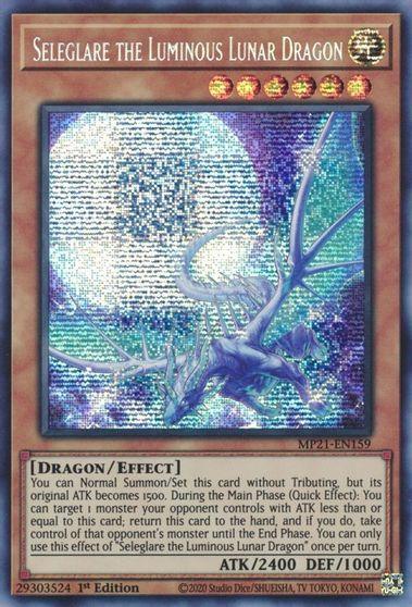 Seleglare the Luminous Lunar Dragon [MP21-EN159] Prismatic Secret Rare - for just $0.10! 