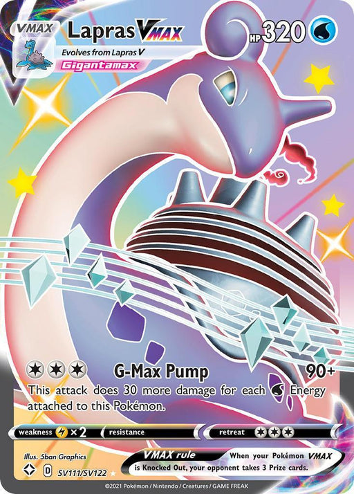 Lapras VMAX (SV111/SV122) [Sword & Shield: Shining Fates] - for just $3.20! 