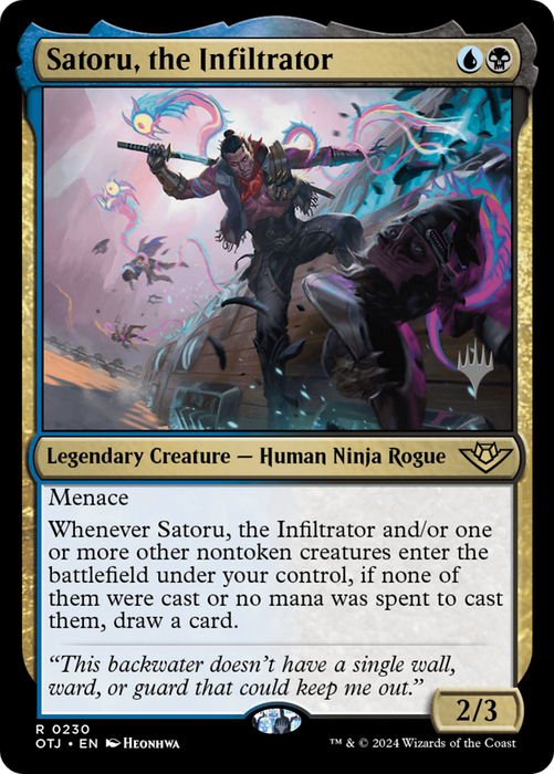 Satoru, the Infiltrator (PPOTJ-230) - Outlaws of Thunder Junction Promos - for just $0.18! 