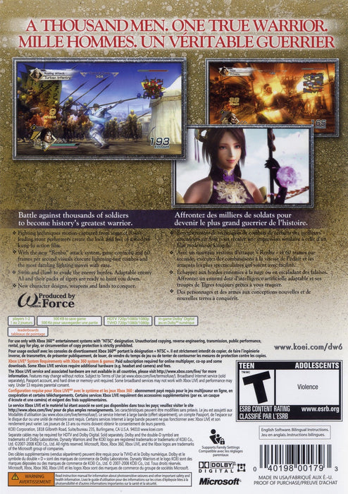 Dynasty Warriors 6 – Xbox 360 (X360) - for just $10.99! 