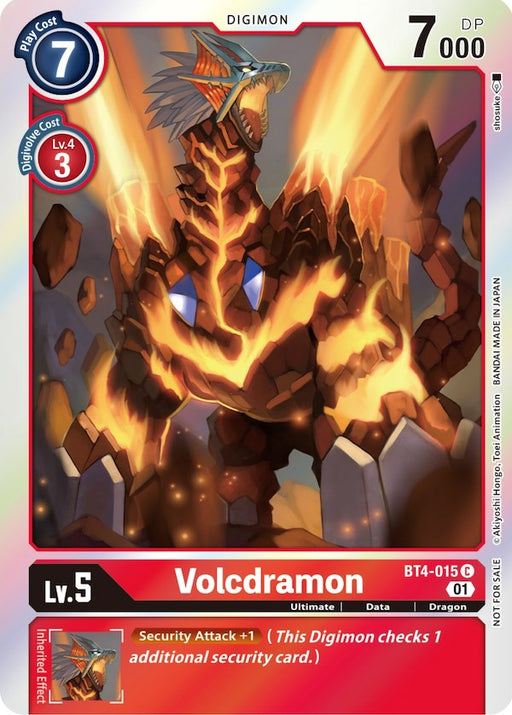 Volcdramon [BT4-015] (ST-11 Special Entry Pack) [Great Legend Promos] - Just $0.20! Shop now at Retro Gaming of Denver