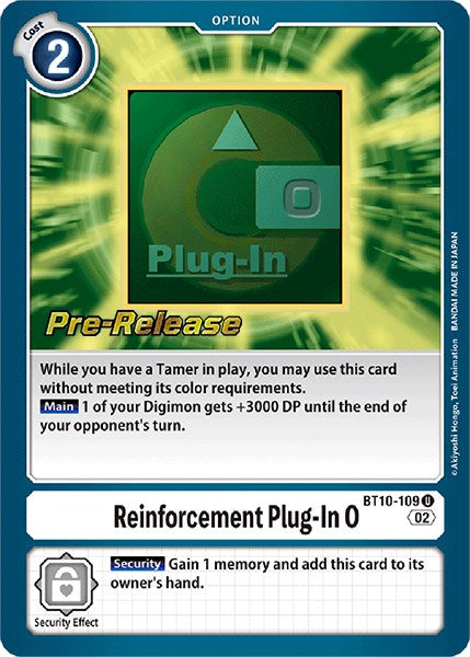 Reinforcement Plug-In 0 [BT10-109] [Xros Encounter Pre-Release Cards] - Just $0.10! Shop now at Retro Gaming of Denver