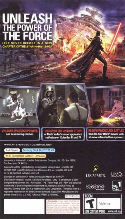 Star Wars: The Force Unleashed – PlayStation Portable (PSP) - for just $0! 
