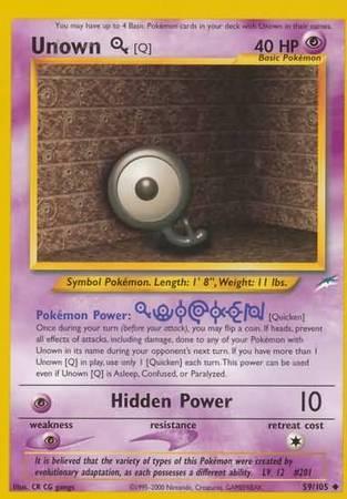 Unown [Q] (59/105) [Neo Destiny Unlimited] - for just $2.70! 