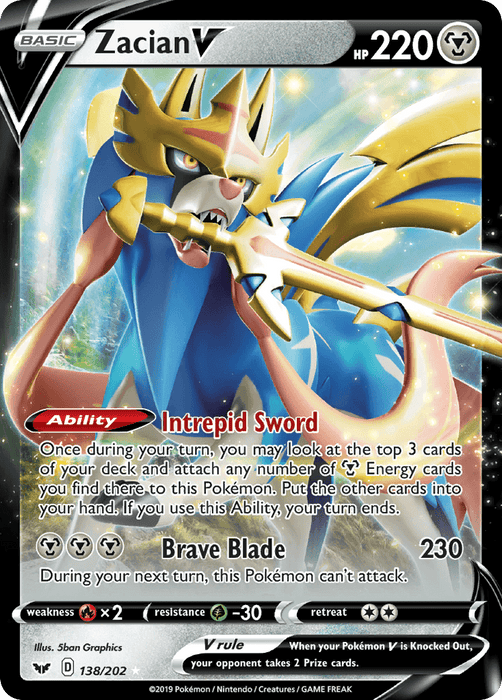 Zacian V (138/202) [Sword & Shield: Base Set] - for just $0.45! 