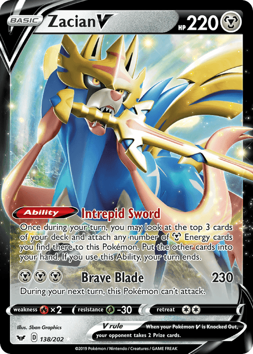 Zacian V (138/202) [Sword & Shield: Base Set] - for just $0.45! 