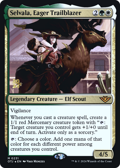 Selvala, Eager Trailblazer (PRE-231) - Outlaws of Thunder Junction Promos Foil - for just $0.22! 