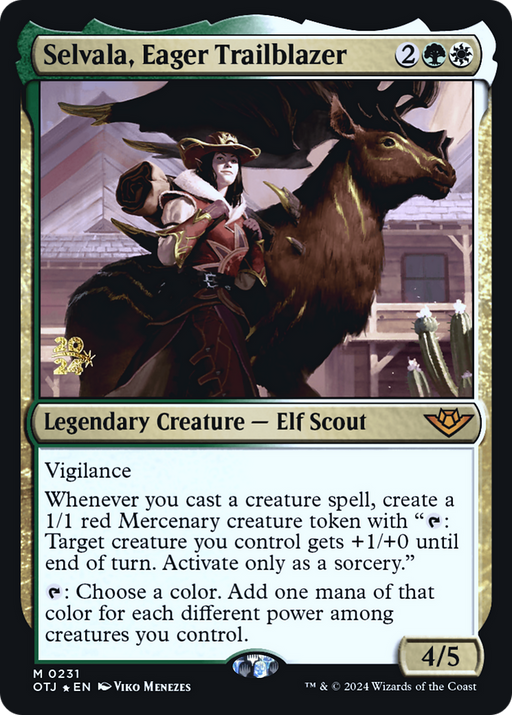 Selvala, Eager Trailblazer (PRE-231) - Outlaws of Thunder Junction Promos Foil - for just $0.22! 