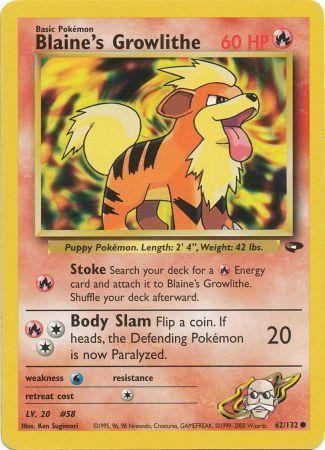 Blaine's Growlithe (62/132) [Gym Challenge Unlimited] - for just $1.10! 