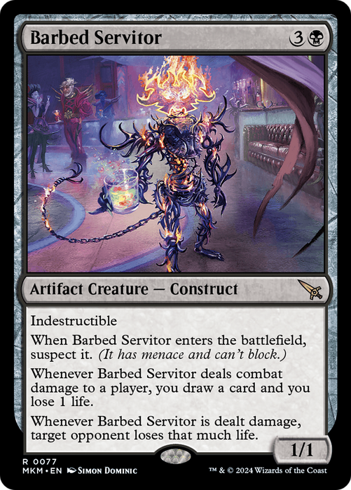 Barbed Servitor (MKM-077) - Murders at Karlov Manor - for just $0.10! 