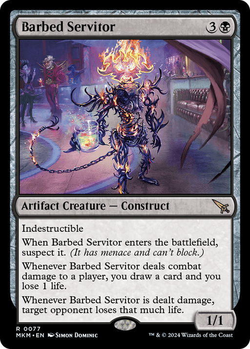 Barbed Servitor (MKM-077) - Murders at Karlov Manor - for just $0.10! 