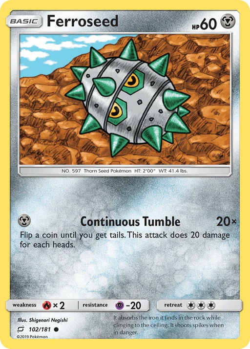 Ferroseed (102/181) [Sun & Moon: Team Up] - for just $0.10! 