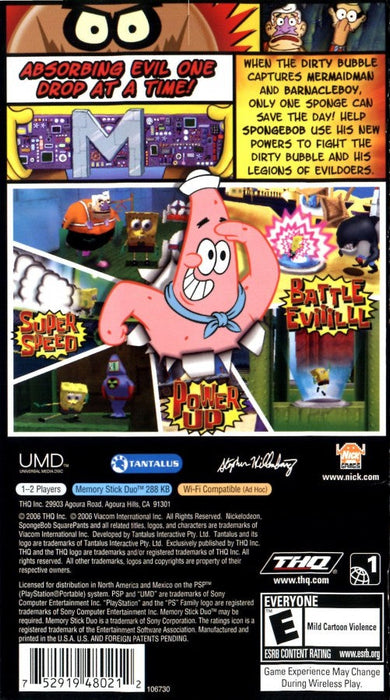 SpongeBob SquarePants: The Yellow Avenger – PlayStation Portable (PSP) - for just $10.99! 