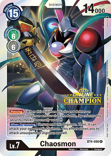 Chaosmon [BT4-090] (Online Champion) [Great Legend Promos] - Just $5.25! Shop now at Retro Gaming of Denver