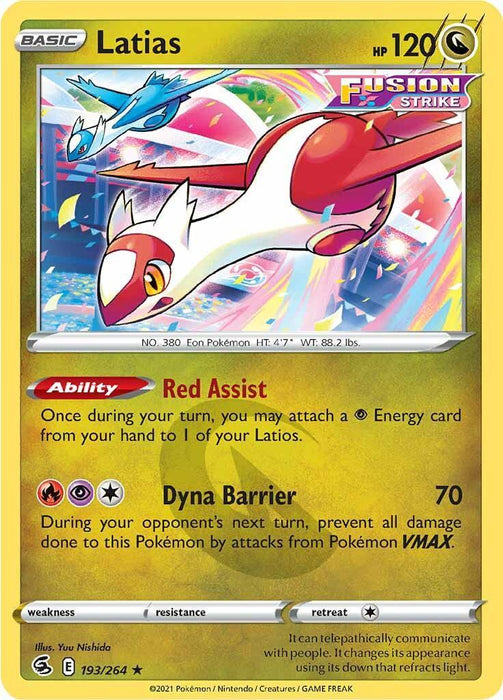 Latias (193/264) [Sword & Shield: Fusion Strike] - for just $0.15! 