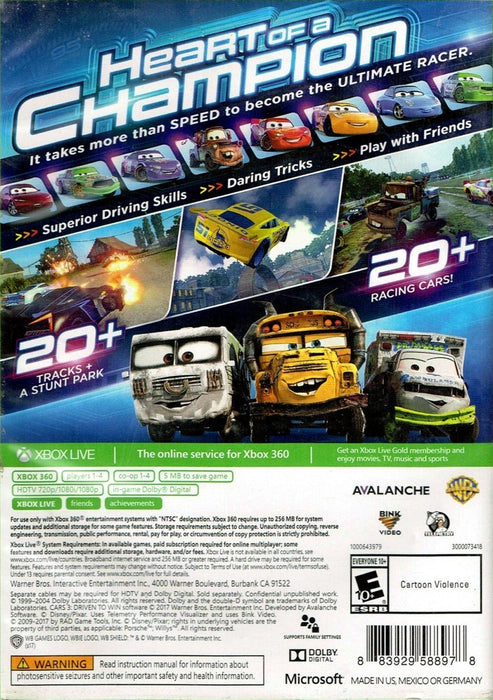 Cars 3 Driven to Win – Xbox 360 (X360) - for just $13.99! 
