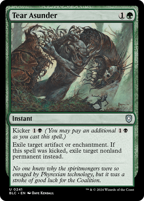 Tear Asunder (BLC-241) - Bloomburrow Commander - for just $0.10! 