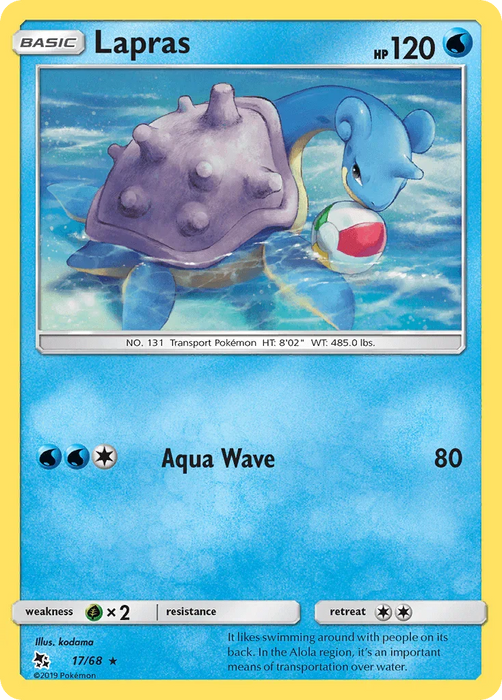 Lapras (17/68) [Sun & Moon: Hidden Fates] - for just $0.15! 