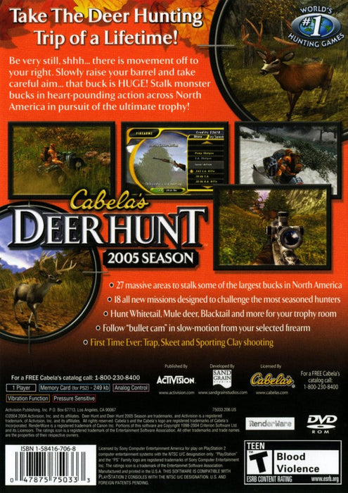 Cabela's Deer Hunt 2005 – PlayStation 2 (PS2) - for just $4.99! 