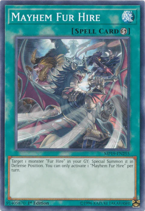 Mayhem Fur Hire [MP19-EN255] Common - for just $0.15! 
