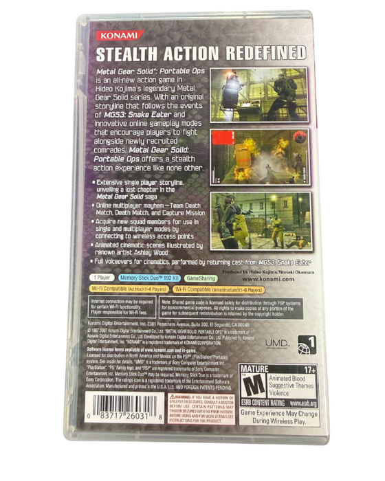 Metal Gear Solid: Portable Ops [Greatest Hits] – PlayStation Portable (PSP) - for just $16.99! 
