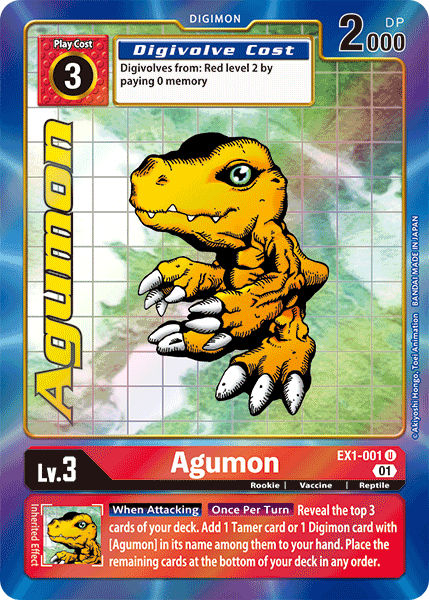 Agumon [EX1-001] (Alternate Art) [Classic Collection] - Just $2.05! Shop now at Retro Gaming of Denver