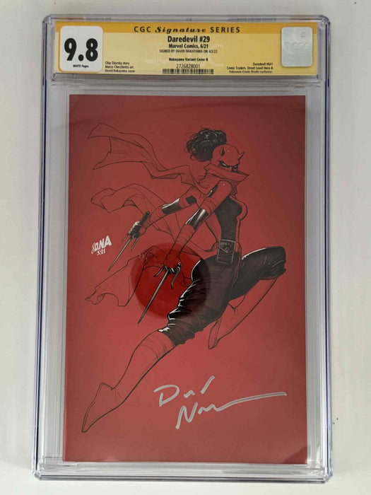[Signed by David Nakayama] Daredevil #29 CGC 9.8 Yellow Label Exclusive Virgin Color Bleed Var - for just $150! 