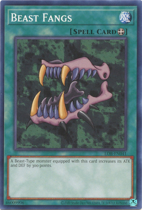 Beast Fangs (25th Anniversary) [LOB-EN041] Common - for just $0.10! 