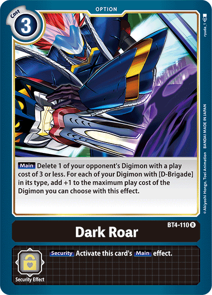 Dark Roar [BT4-110] [Great Legend] - Just $0.09! Shop now at Retro Gaming of Denver