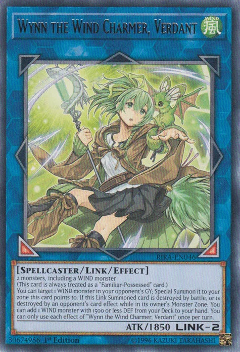 Wynn the Wind Charmer, Verdant [RIRA-EN046] Rare - for just $0.10! 