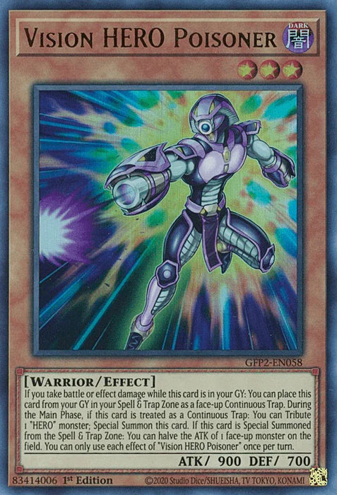 Vision HERO Poisoner [GFP2-EN058] Ultra Rare - for just $0.10! 