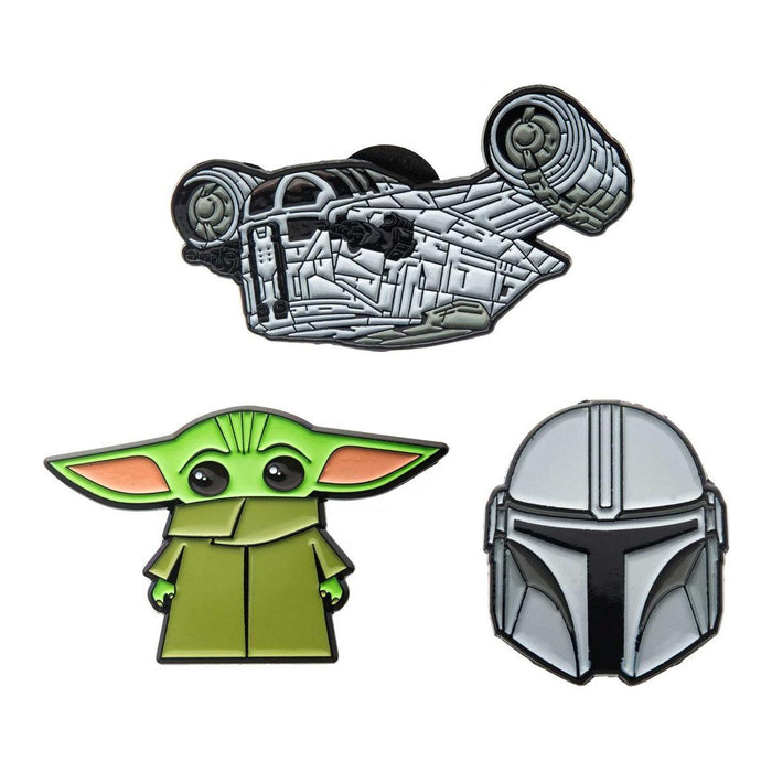 Star Wars: The Mandalorian 3-Piece Enamel Pin Set - Just $12.95! Shop now at Retro Gaming of Denver