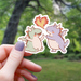 Dragon Couple In Love Fire Heart Sticker - 3" - for just $3.50! 
