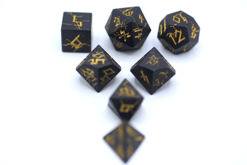 Matt Black with Gold Barbarian Dice Set - for just $39.99! 