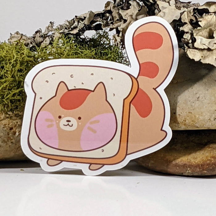 Cute Cat Toast Food Inspired Sticker - 2.5" - for just $3! 