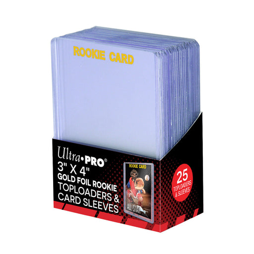 Ultra PRO: Toploader - 3" x 4" (25ct Gold Foil Rookie with Card Sleeves) - for just $0! 