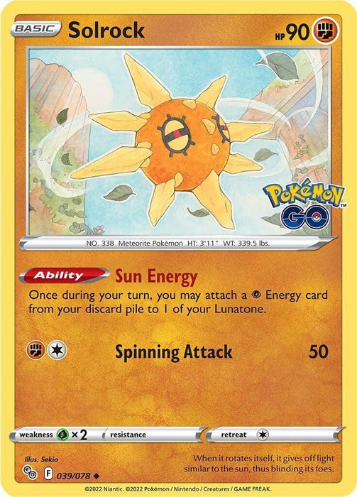 Solrock (039/078) [Pokémon GO] - for just $0.10! 