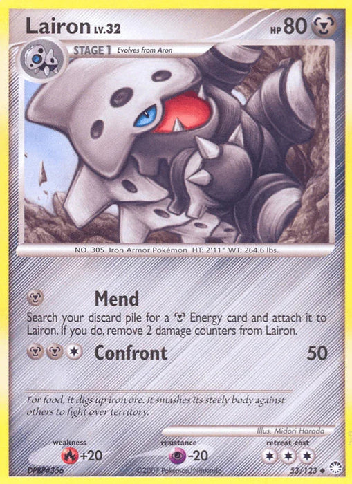 Lairon (53/123) [Diamond & Pearl: Mysterious Treasures] - for just $0.10! 