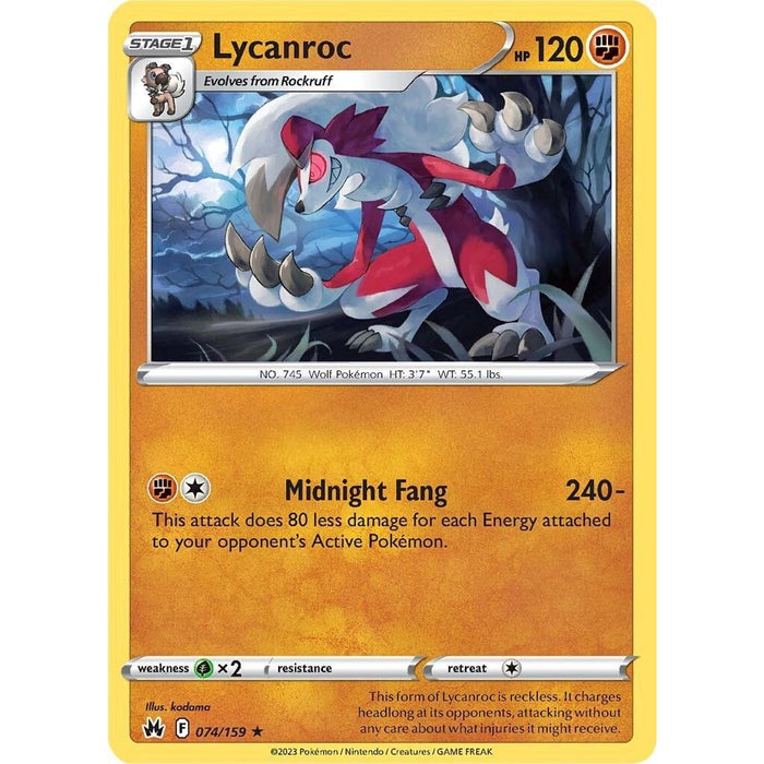 Lycanroc (074/159) [Sword & Shield: Crown Zenith] - Just $0.10! Shop now at Retro Gaming of Denver