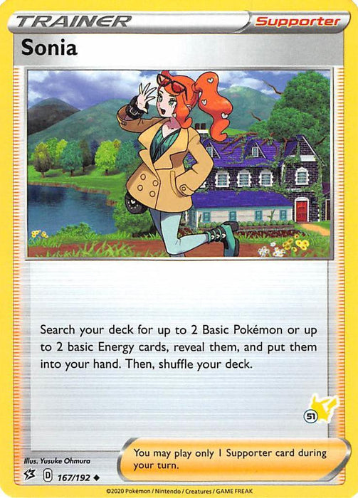 Sonia (167/192) (Pikachu Stamp #51) [Battle Academy 2022] - for just $0.10! 