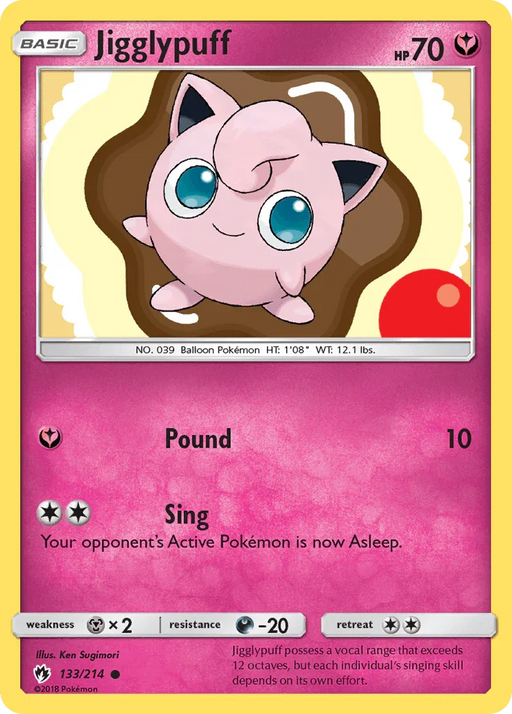 Jigglypuff (133/214) [Sun & Moon: Lost Thunder] - for just $0.25! 