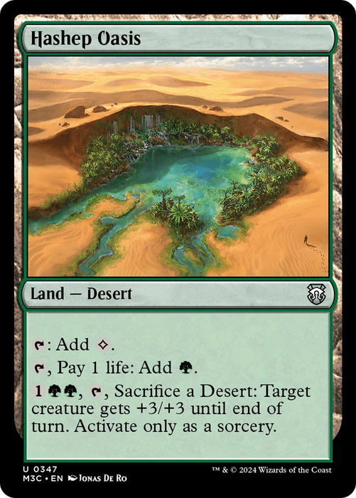 Hashep Oasis (M3C-347) - Modern Horizons 3 Commander - for just $0.10! 