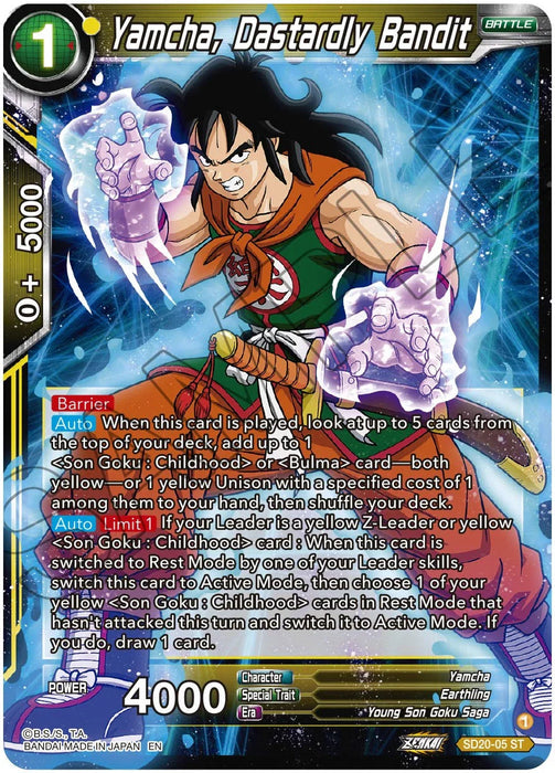 Yamcha, Dastardly Bandit (SD20-05) [Dawn of the Z-Legends] - for just $0.15! 