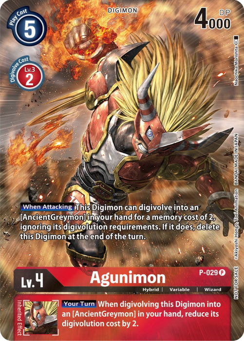 Agunimon [P-029] (2nd Anniversary Frontier Card) [Promotional Cards] - Just $2.10! Shop now at Retro Gaming of Denver