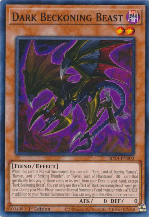Dark Beckoning Beast [SDSA-EN003] Common - for just $0.20! 