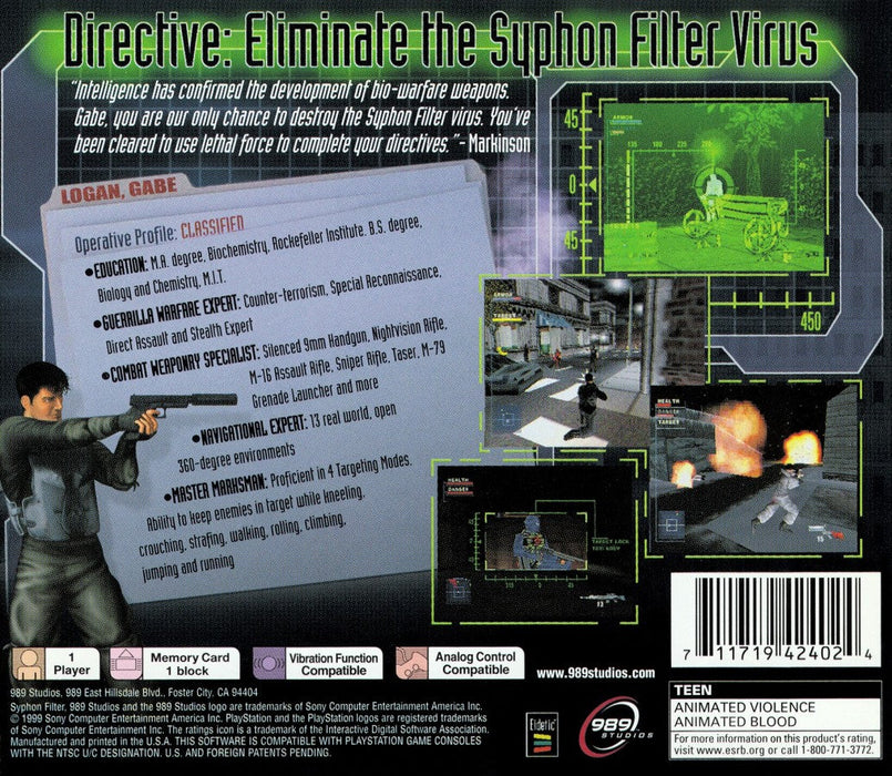 Syphon Filter – PlayStation 1 (PS1) - for just $9.99! 