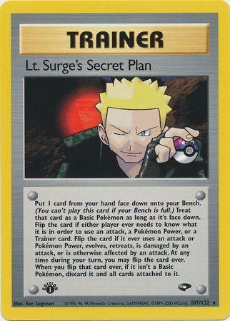 Lt. Surge's Secret Plan (107/132) [Gym Challenge 1st Edition] - for just $1.75! 