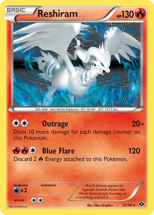 Reshiram (21/99) [Black & White: Next Destinies] - for just $0.30! 