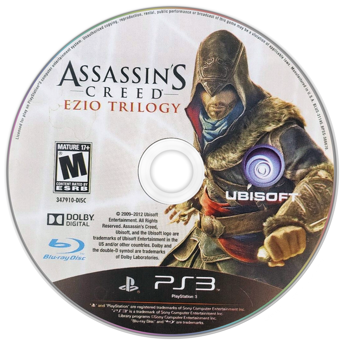 Assassin's Creed: Ezio Trilogy – PlayStation 3 (PS3) - for just $8.99! 
